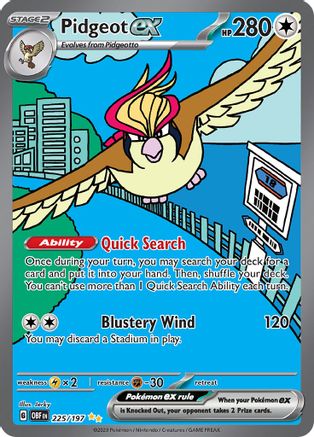 Pidgeot ex 225/197 - Holofoil - Special Illustration Rare