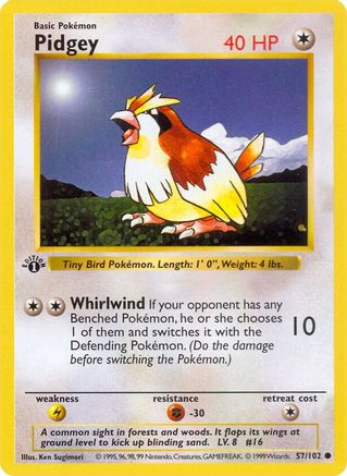 Pidgey 057 - 1st Edition - Common