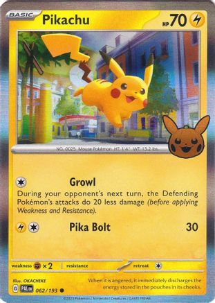 Pikachu 062 - Holofoil - Common