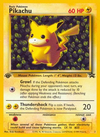 Pikachu (1) (Misprint) (1) 001 - 1st Edition - Promo