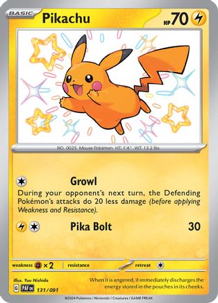 Pikachu 131/091 - Holofoil - Shiny Rare