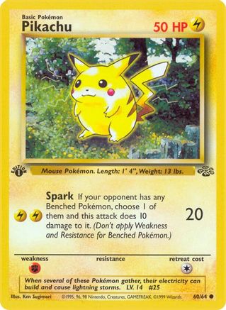 Pikachu 060 - 1st Edition - Common