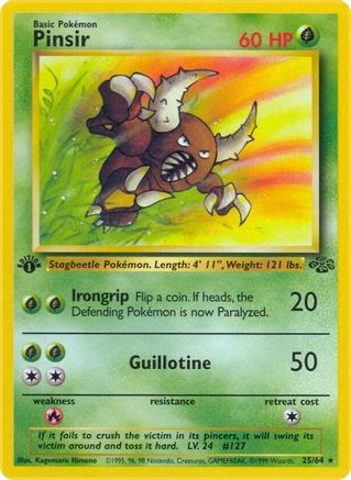 Pinsir (25) (25) 025 - 1st Edition - Rare
