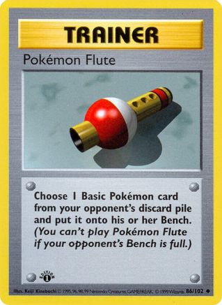Pokemon Flute 086  - 1st Edition - Uncommon