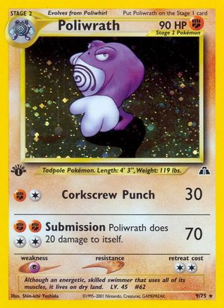 Poliwrath (9)/75 - 1st Edition Holofoil - Holo Rare