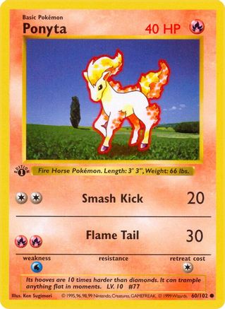 Ponyta 060  - 1st Edition - Common
