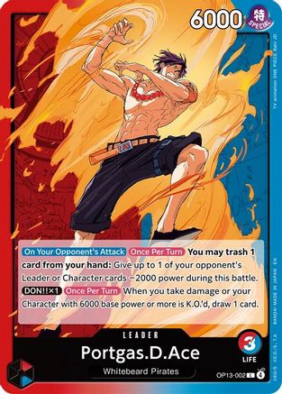 Portgas.D.Ace (002) (OP13-002) - Leader