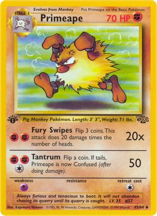 Primeape 043 - 1st Edition - Uncommon