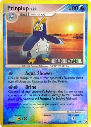 Prinplup - 58/130 [Diamond & Pearl]/130  - Holofoil - Promo