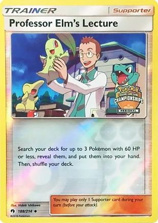 Professor Elm's Lecture - 188/214 (Regional Championships)/214 - Reverse Holofoil - Promo