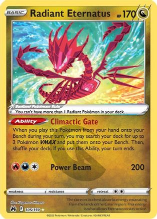 Radiant Eternatus 105 - Holofoil - Radiant Rare