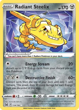 Radiant Steelix 124 - Holofoil - Radiant Rare