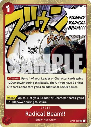 Radical Beam!! (Jolly Roger Foil) (OP01-029) - Uncommon