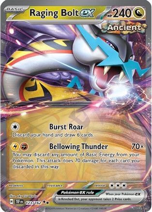 Raging Bolt ex 123/162 - Holofoil - Double Rare