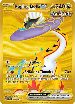 Raging Bolt ex 218/162 - Holofoil - Hyper Rare