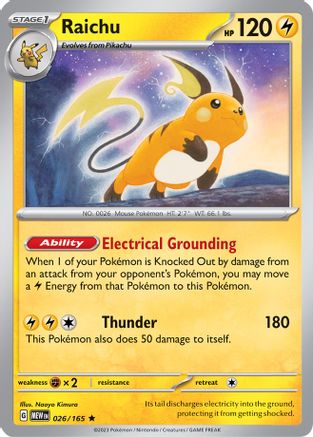Raichu 026 - Holofoil - Rare