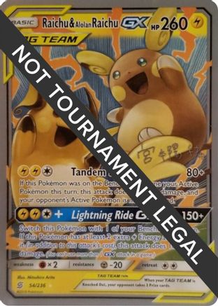 Raichu & Alolan Raichu GX - 2019 (Haruki Miyamoto) 054 - Ultra Rare