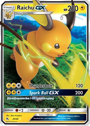Raichu GX 020 - Holofoil - Ultra Rare