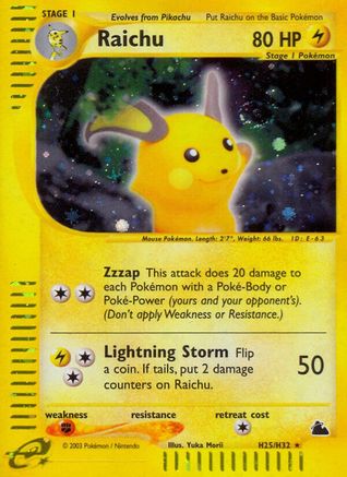 Raichu (H25) - Holofoil - Holo Rare