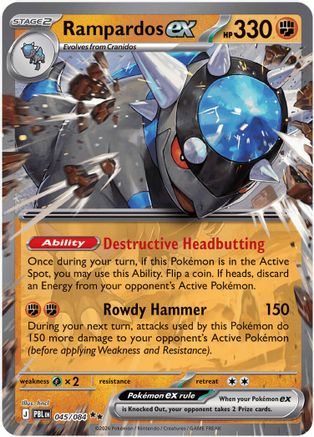 Rampardos ex 045/084 - Holofoil - Double Rare