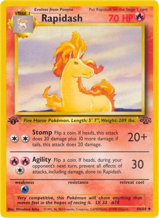 Rapidash 044 - 1st Edition - Uncommon