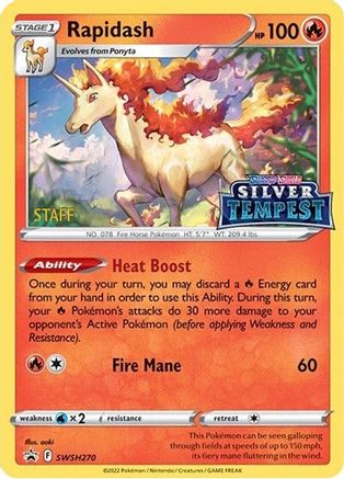 Rapidash - SWSH270 (Prerelease) [STAFF]  - Holofoil - Promo
