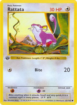 Rattata 061  - 1st Edition - Common