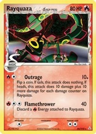 Rayquaza - 026/110 (Delta Species)/110 - Reverse Holofoil - Rare
