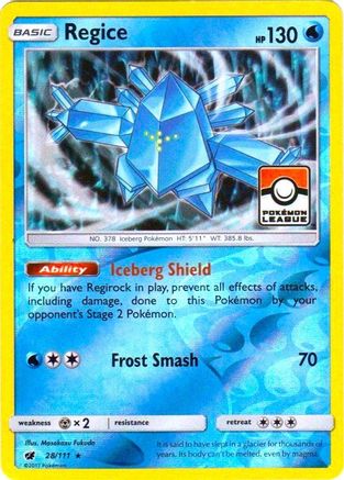 Regice (Pokemon League) 028/111 - Reverse Holofoil - Promo