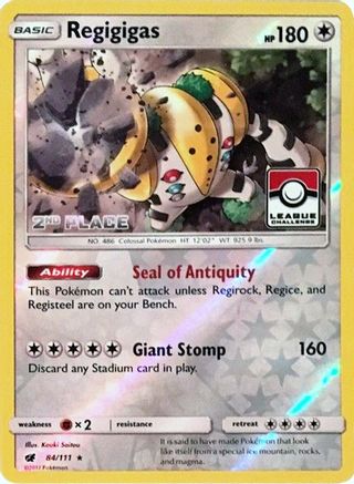 Regigigas - 84/111 (League Challenge) [2nd Place]/111  - Reverse Holofoil - Promo
