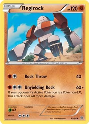 Regirock - 40/98 (XY Ancient Origins)/098 - Holofoil - Holo Rare