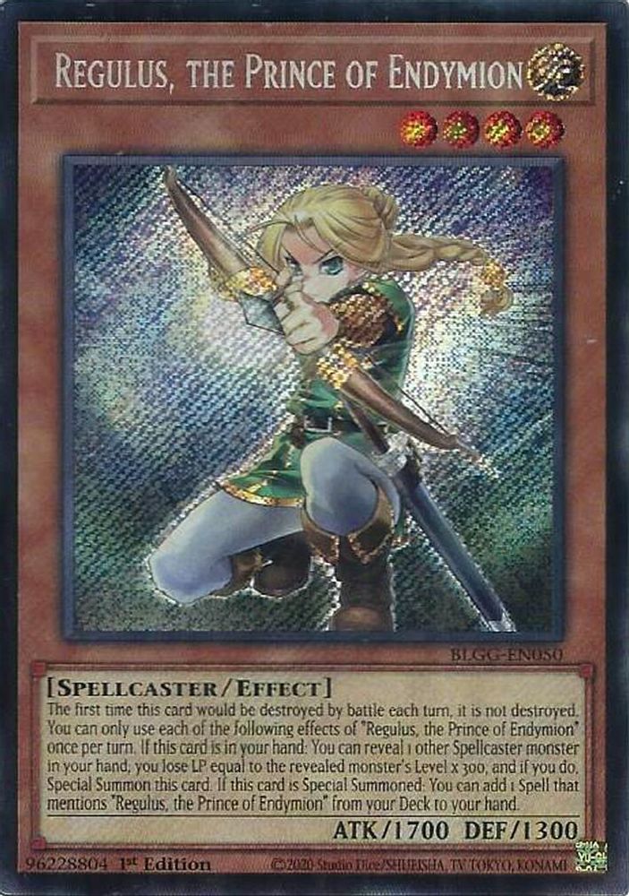 Regulus, the Prince of Endymion (BLGG-EN050) - Secret Rare