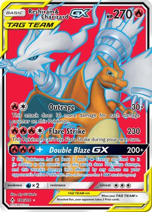 Reshiram & Charizard GX (Full Art) 194 - Holofoil - Ultra Rare