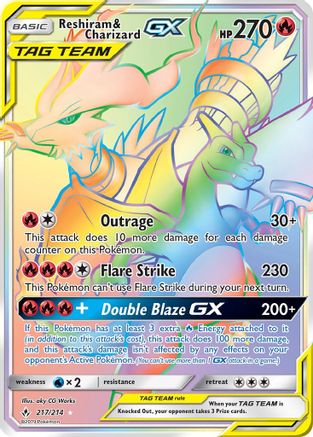 Reshiram & Charizard GX (Secret) - Holofoil - Secret Rare