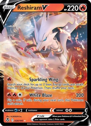 Reshiram V 024 - Holofoil - Ultra Rare