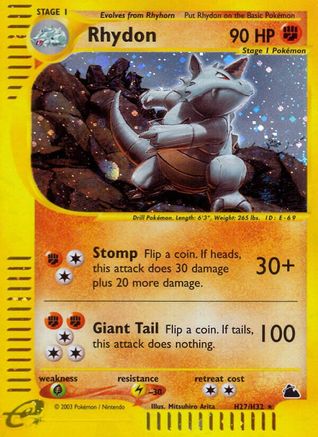 Rhydon (H27) - Holofoil - Holo Rare