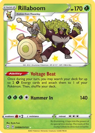 Rillaboom SV006 - Holofoil - Shiny Holo Rare