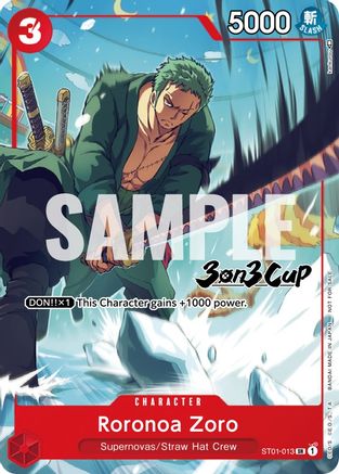 Roronoa Zoro (3-on-3 Cup) [Participant] (ST01-013) - Super Rare