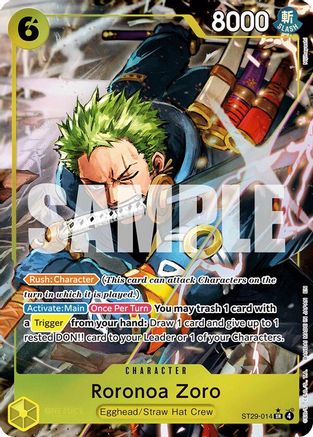 Roronoa Zoro (Full Art) (ST29-014) - Super Rare