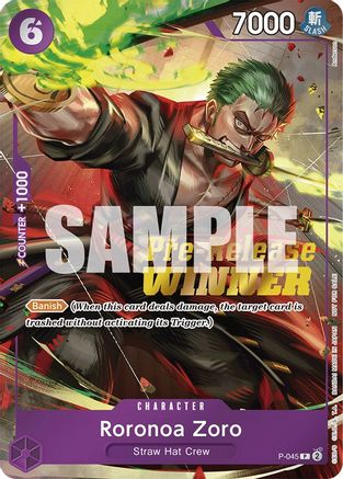 Roronoa Zoro (OP-06 Pre-Release Tournament) [Winner] (P-045) - Promo