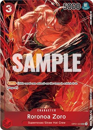 Roronoa Zoro (025) (Parallel) (OP01-025) - Super Rare