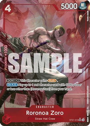 Roronoa Zoro (Parallel) (ST21-015) - Super Rare