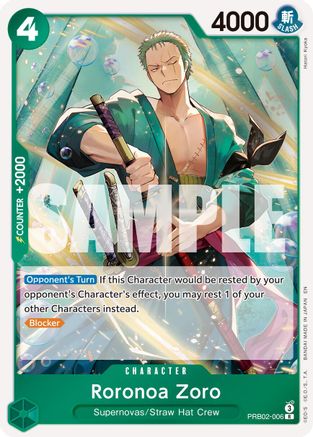 Roronoa Zoro - PRB02-006 (PRB02-006) - Rare