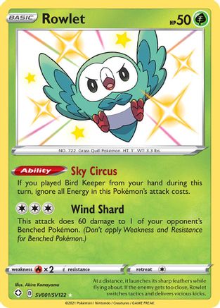 Rowlet SV001 - Holofoil - Shiny Holo Rare