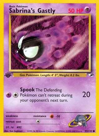 Sabrina's Gastly 093 - 1st Edition - Common