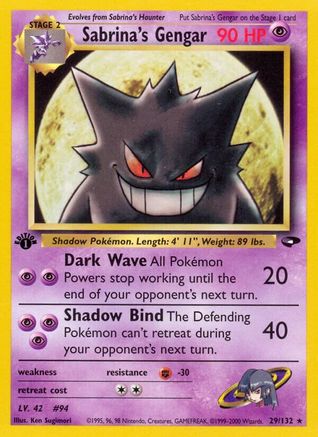 Sabrina's Gengar 029 - 1st Edition - Rare