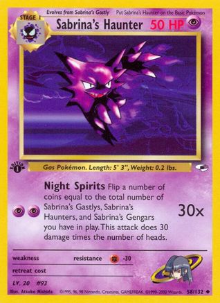 Sabrina's Haunter 058 - 1st Edition - Uncommon