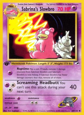 Sabrina's Slowbro 060 - 1st Edition - Uncommon