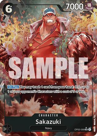 Sakazuki (Alternate Art) (OP02-099) - Super Rare