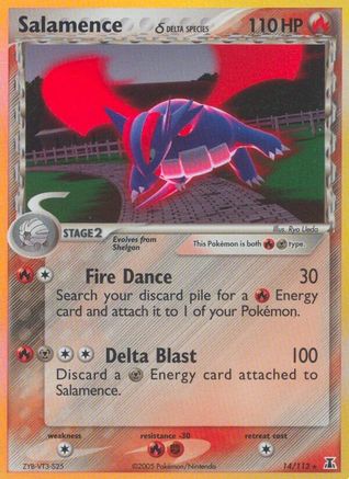 Salamence (Delta Species) 014 - Reverse Holofoil - Holo Rare